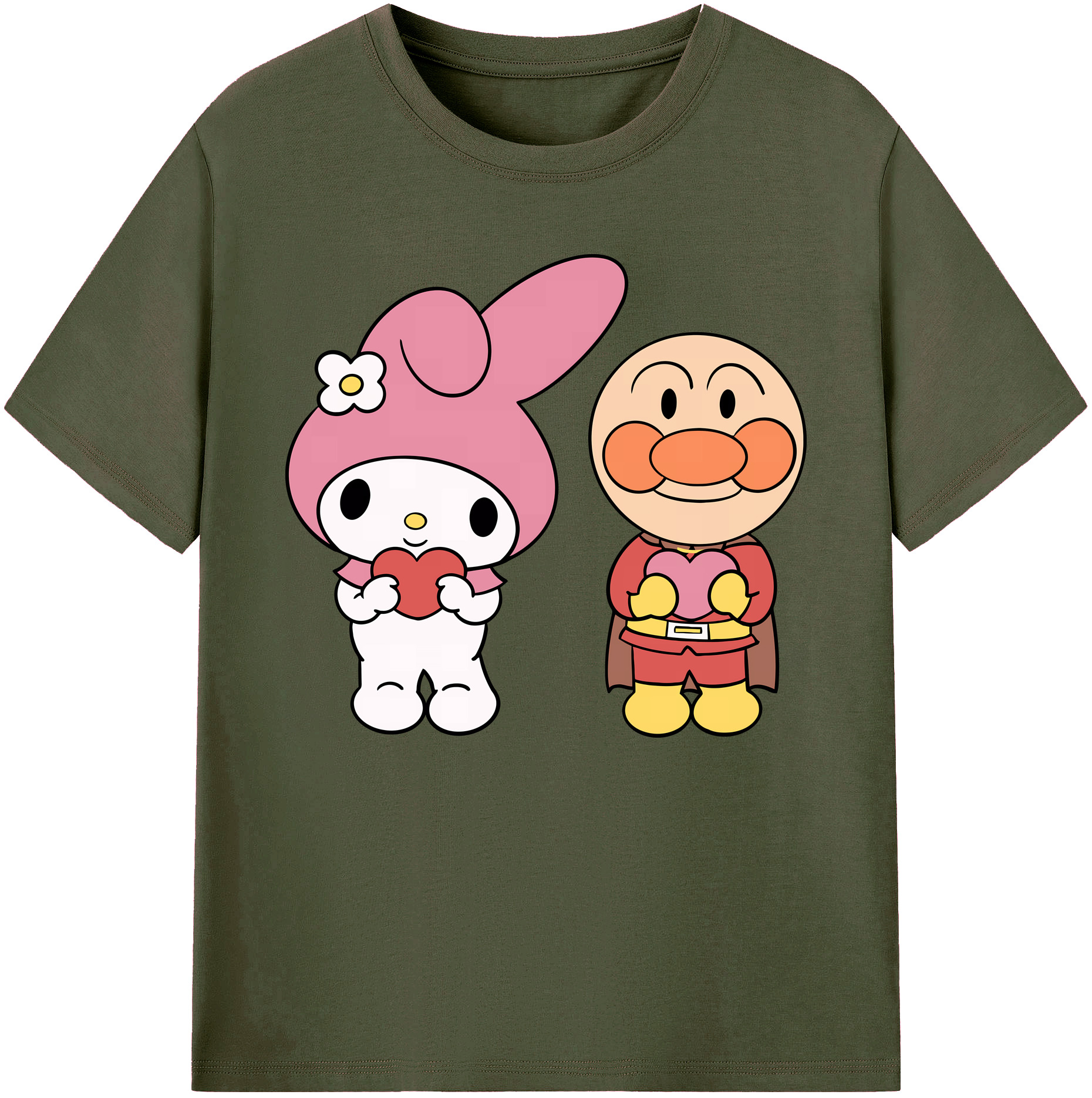 （画像用） アンパンマン Anpanman 綿100％ メンズ半袖Tシャツ｜肌触りやわらか＆通気性